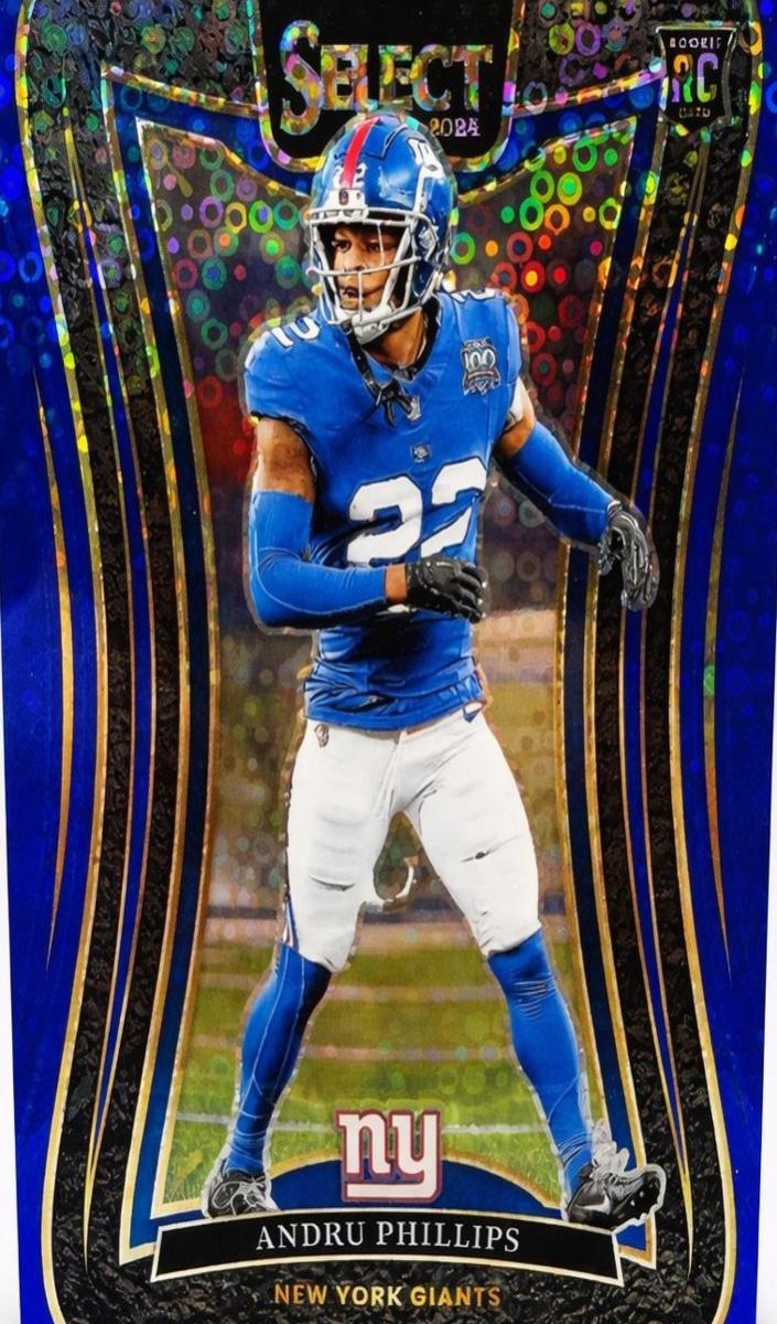 2024 Panini Select Football Blue Disco Andru Phillips #340