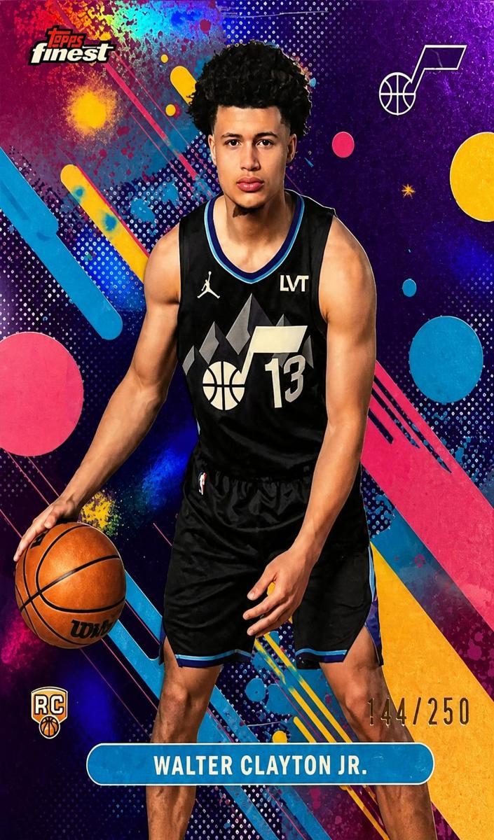 2025 Topps Finest Basketball Purple Refractor Walter Clayton Jr. #18
