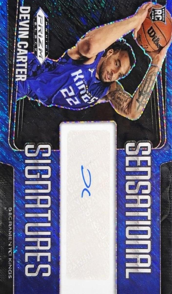 2024 Panini Prizm Black Basketball Blue Shimmer FOTL Devin Carter #144