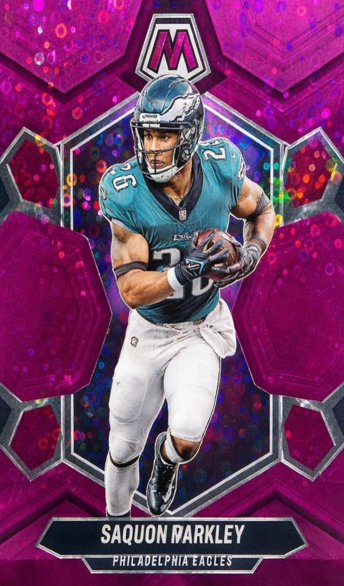 2024 Panini Mosaic Football No Huddle Purple Saquon Barkley #177 PSA 9