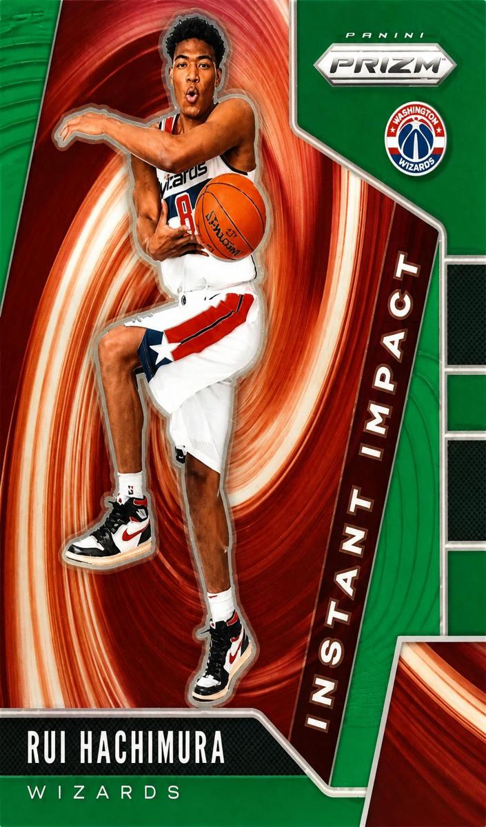 2019 Panini Prizm Basketball Prizm Green Rui Hachimura #8 PSA 9