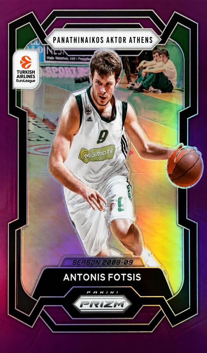 2023 Panini Prizm Turkish Airlines EuroLeague Basketball Purple Antonis Fotsis #176