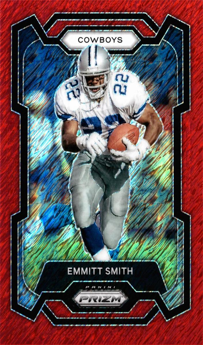 2023 Panini Prizm Football Red Shimmer Emmitt Smith #74 PSA 10