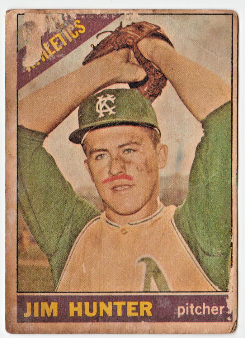 1966 Topps Venezuelan Baseball Jim Hunter #36 PSA 2