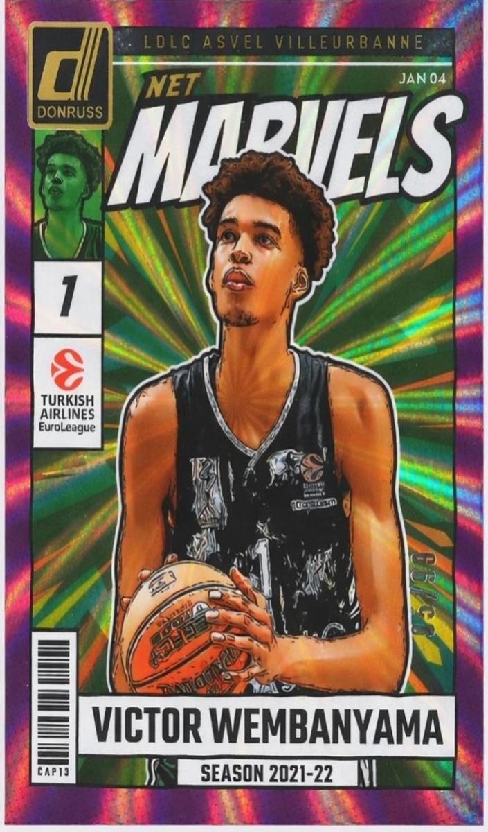 2024 Donruss Turkish Airlines EuroLeague Basketball Purple Laser Victor Wembanyama #21