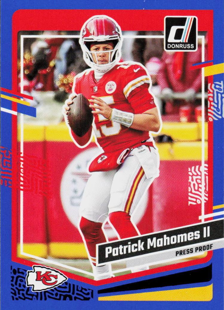 2023 Panini Donruss Football Press Proof Blue Patrick Mahomes II #149