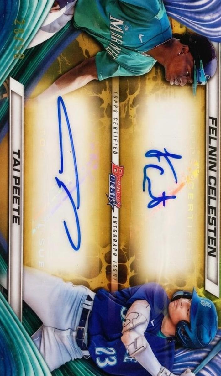 2024 Bowman's Best Baseball Felnin Celesten / Tai Peete #DA-CP PSA 9