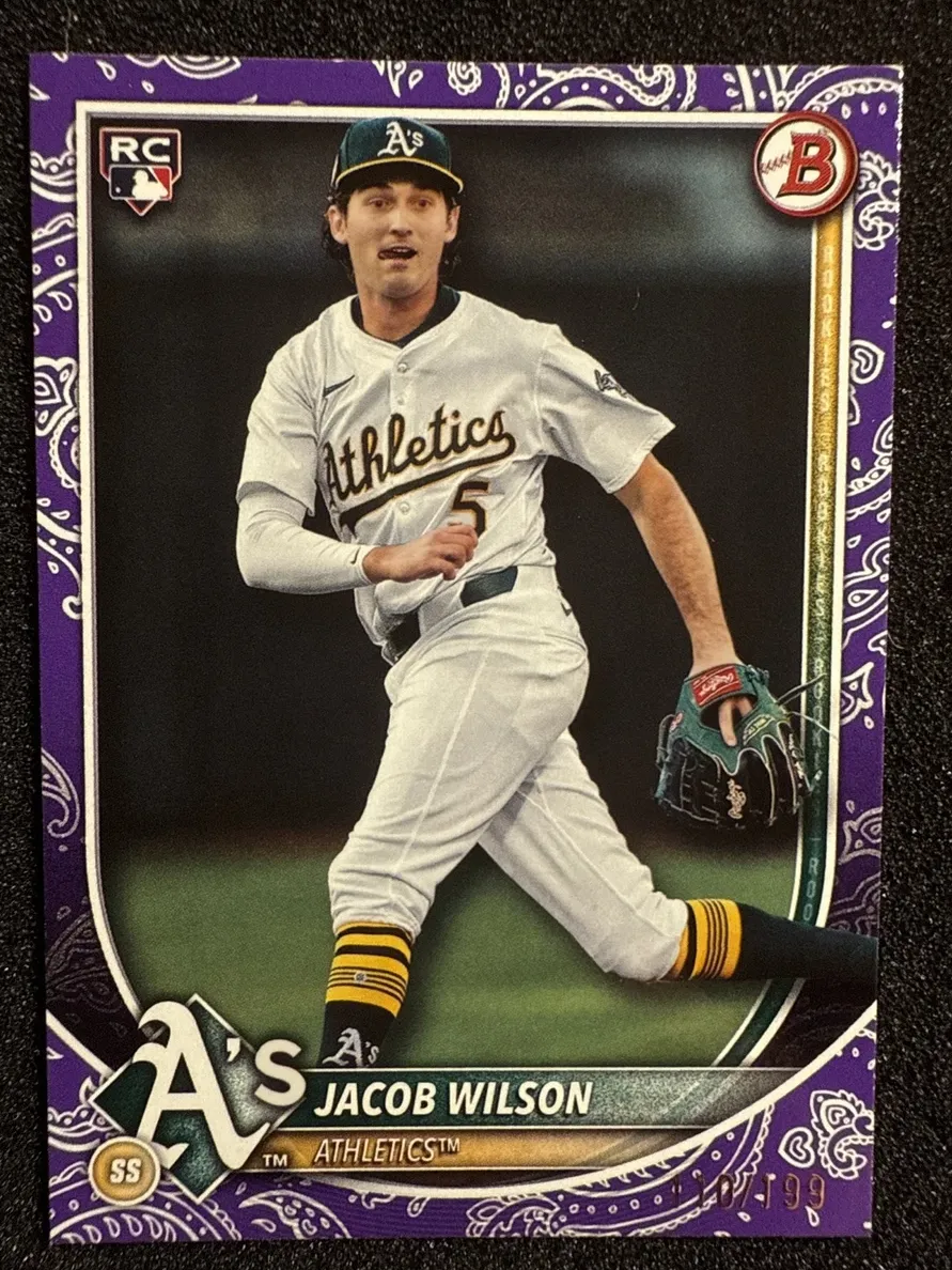 2025 Bowman Baseball Purple Pattern Border Jacob Wilson #9 PSA 9