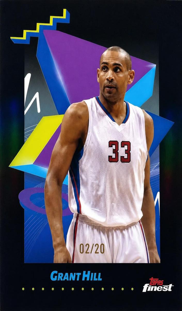 2024 Topps Finest Basketball Black Refractor Grant Hill #137