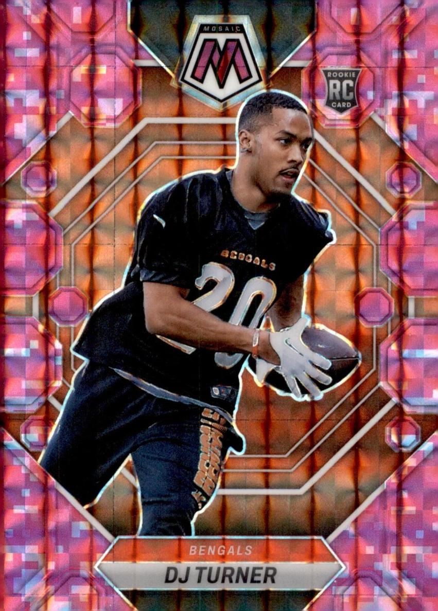 2023 Panini Mosaic Football Camo Pink DJ Turner #315