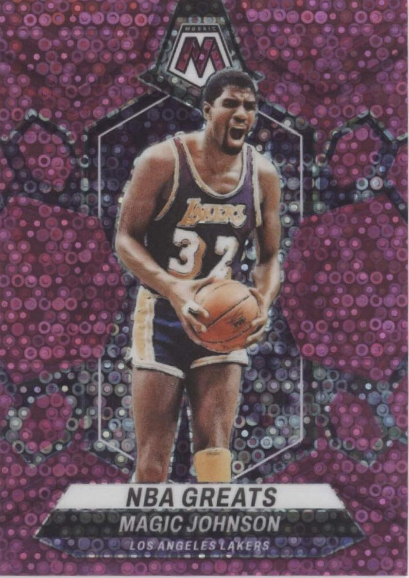 2023 Panini Mosaic Basketball Fast Break Pink Magic Johnson #295