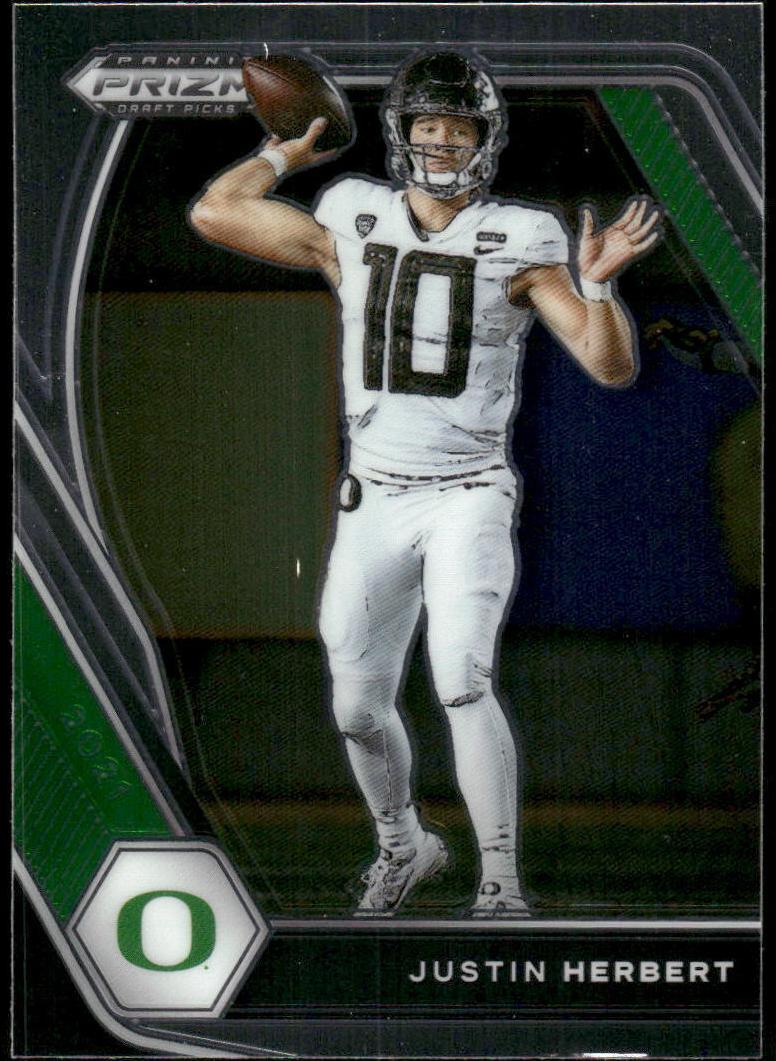 2021 Panini Prizm Draft Picks Football Justin Herbert #20 PSA 10