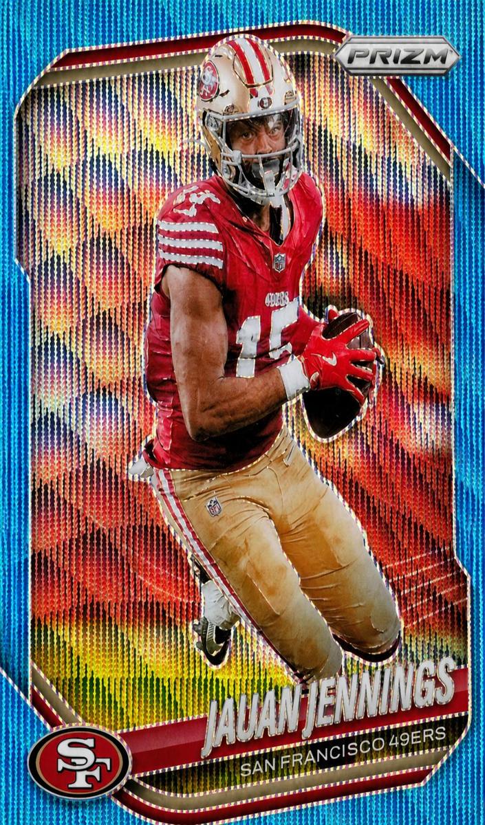 2025 Panini Prizm Football Blue Wave Jauan Jennings #258