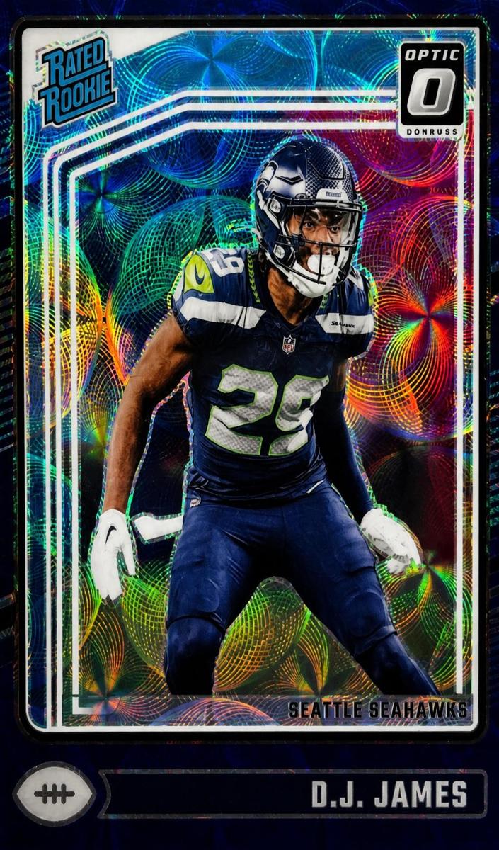 2024 Donruss Optic Football Blue Scope D.J. James #222 PSA 8