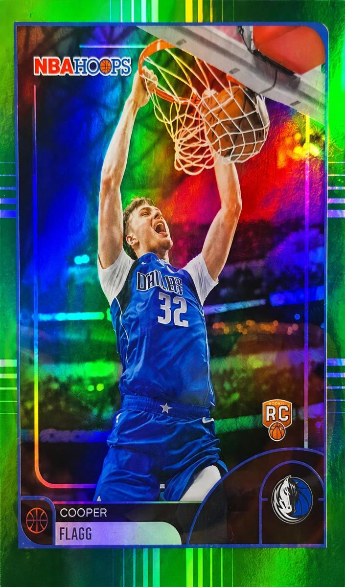 2025 Topps NBA Hoops Basketball Green Hoops Cooper Flagg #35 RAW Ungraded