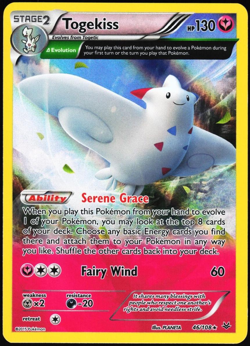2015 Pokemon XY Roaring Skies Togekiss #46 PSA 8