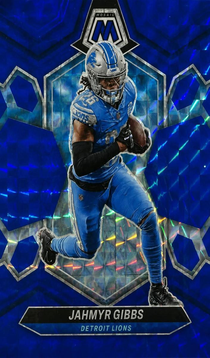 2024 Panini Mosaic Football Blue Jahmyr Gibbs #73