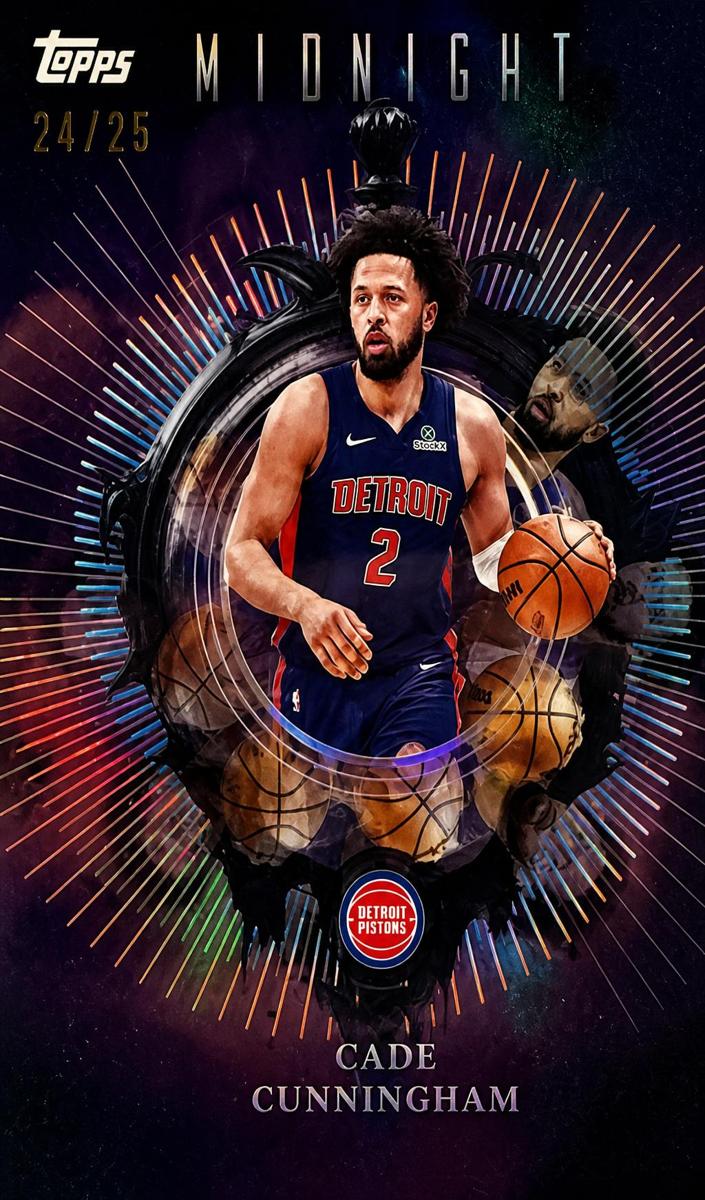 2025 Topps Midnight Basketball Moonrise Cade Cunningham #IN-4