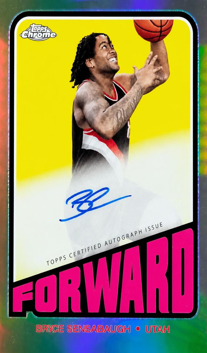 2023 Topps Chrome Basketball Refractor Brice Sensabaugh #TA-BS PSA 9