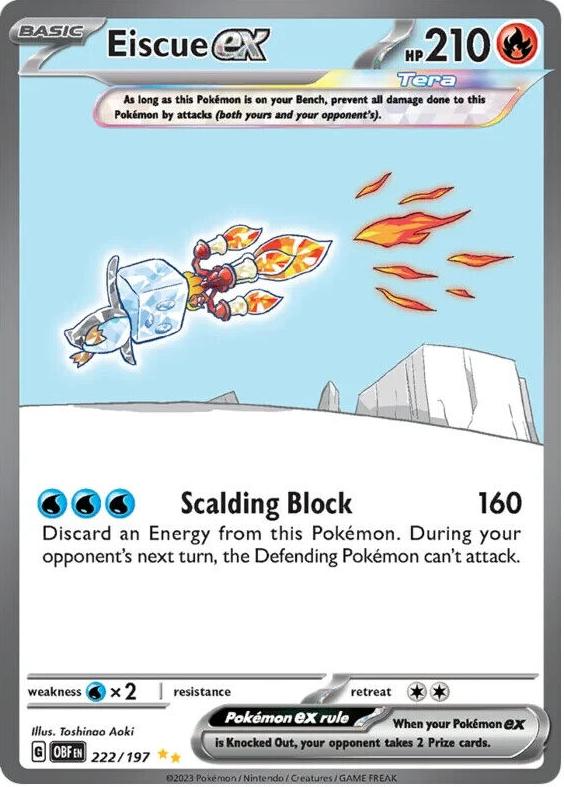 2023 Pokemon Scarlet & Violet Obsidian Flames Eiscue #222 RAW Ungraded