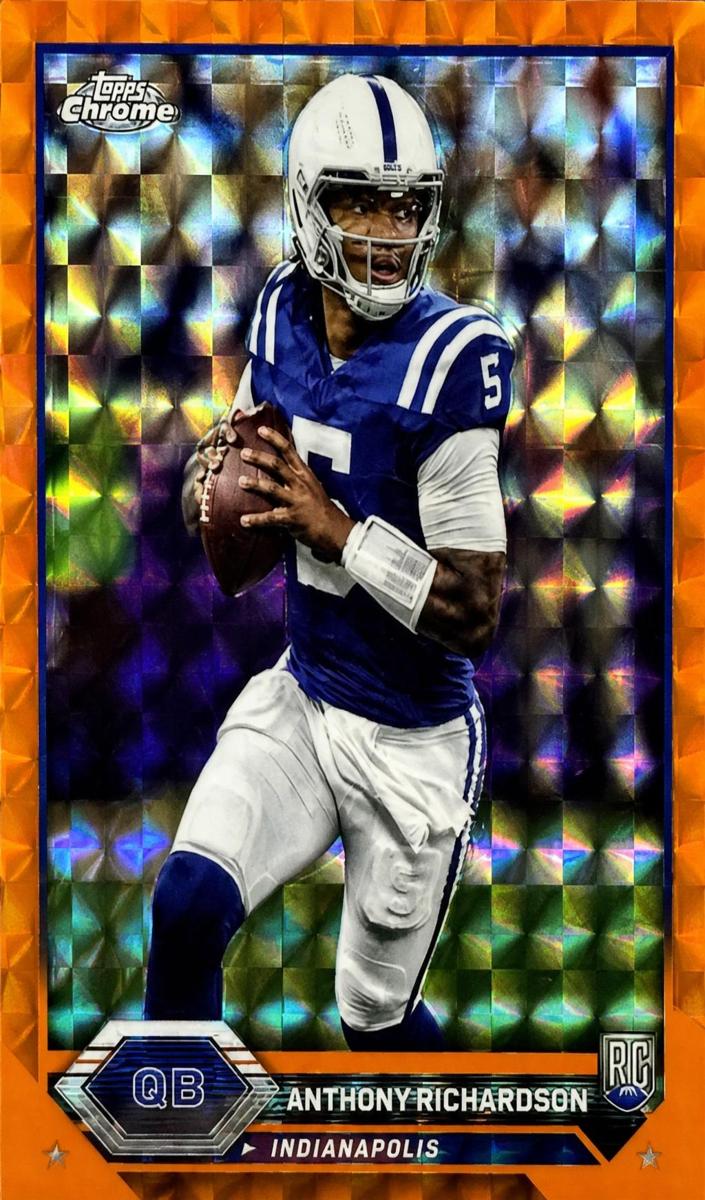 2023 Topps Composite Football Orange Refractor Anthony Richardson #3 PSA 9