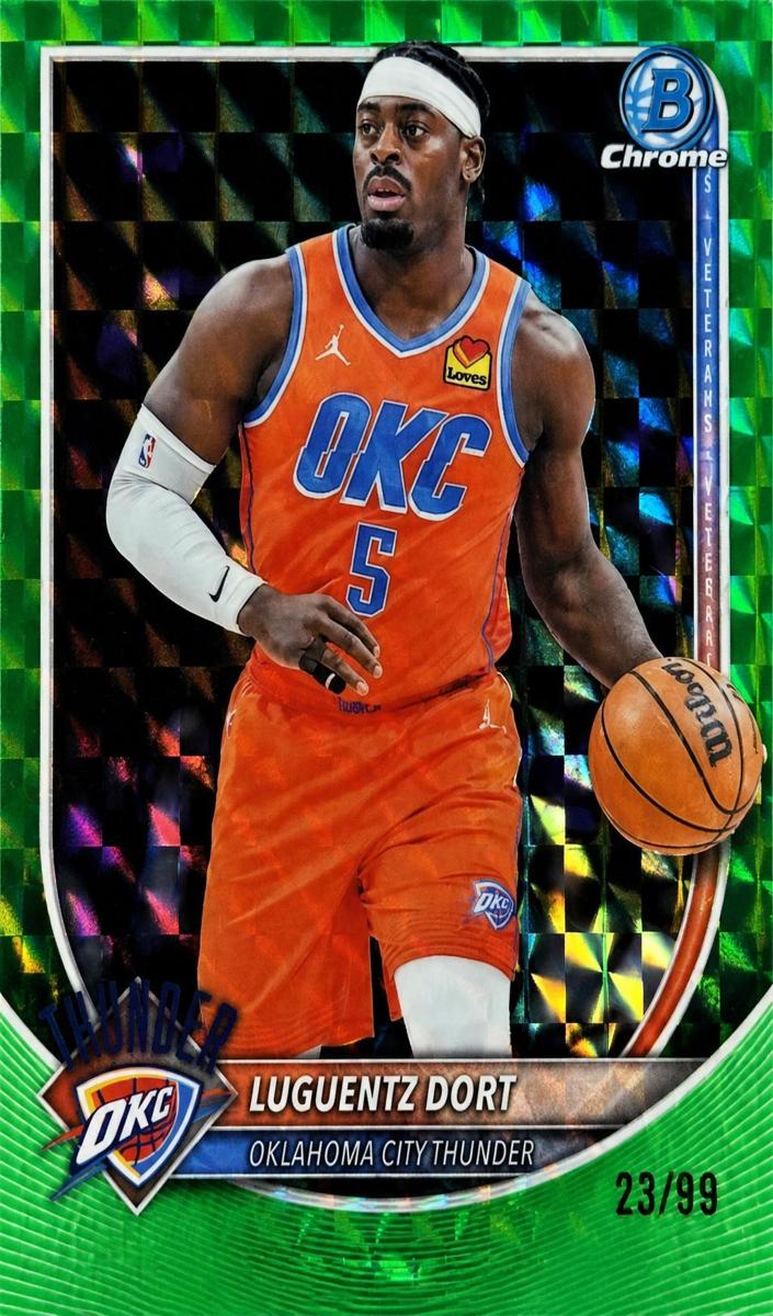 2025 Bowman Basketball Green Geometric Refractor Luguentz Dort #BCV-184
