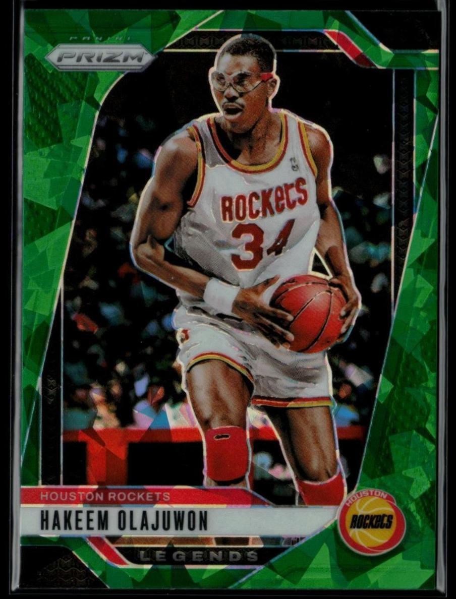 2024 Panini Prizm Basketball Green Ice Hakeem Olajuwon #296
