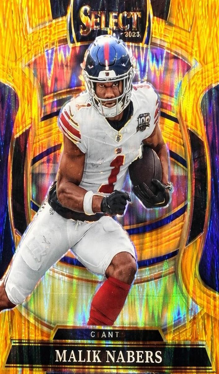 2025 Panini Select Football Orange Shock Malik Nabers #94