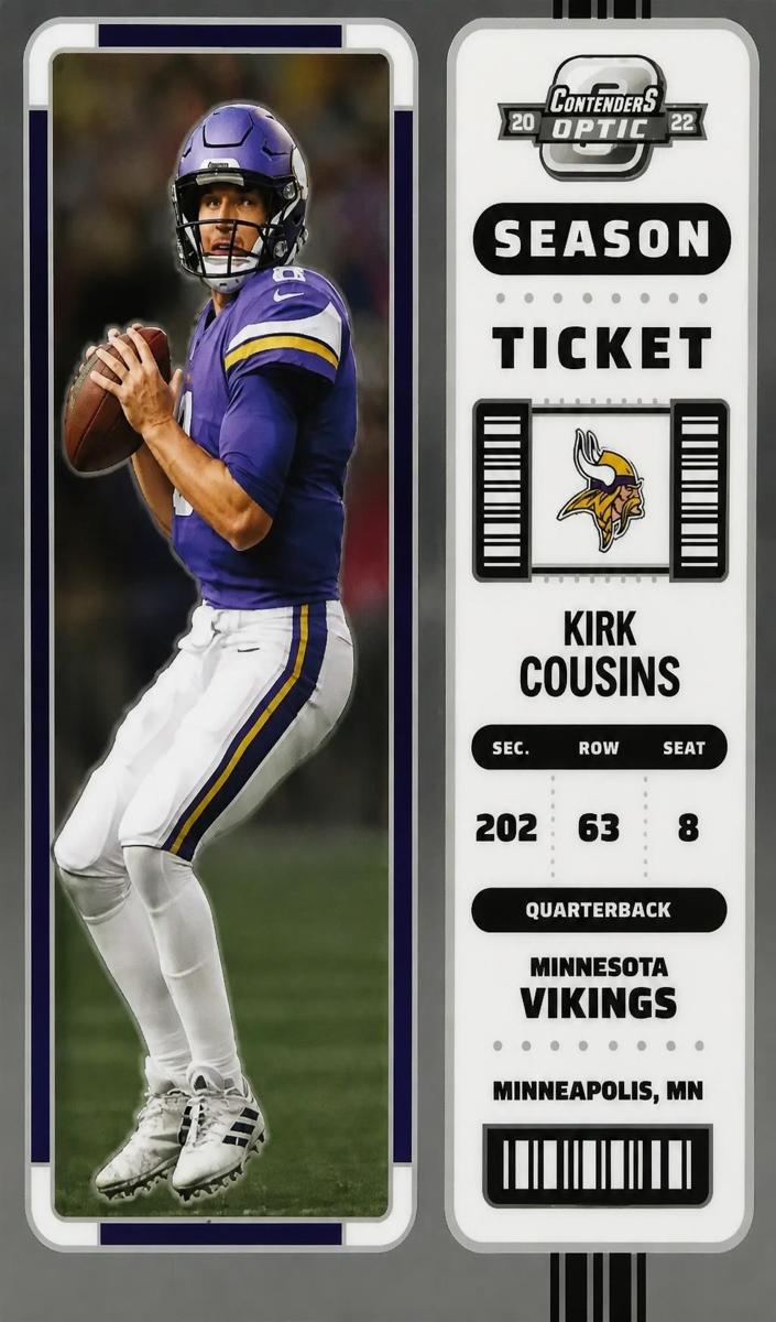2022 Panini Contenders Optic Football Kirk Cousins #31 PSA 8