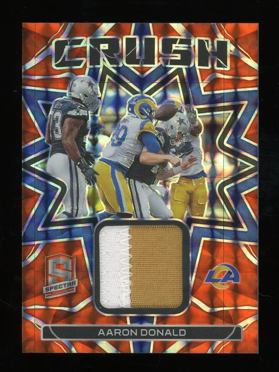 2023 Panini Spectra Football Neon Orange Aaron Donald #CRU-ADO