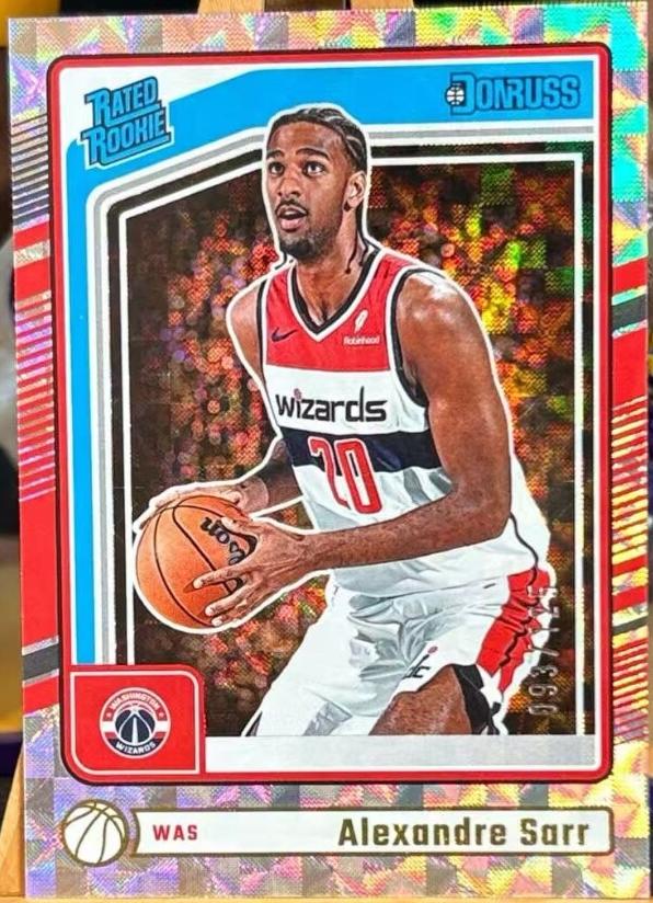 2024 Panini Donruss Basketball Hyper Alexandre Sarr #215 PSA 8