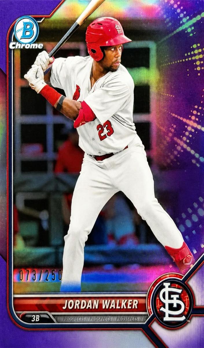 2022 Bowman Chrome Prospects Baseball Purple Jordan Walker #BCP-20 PSA 9