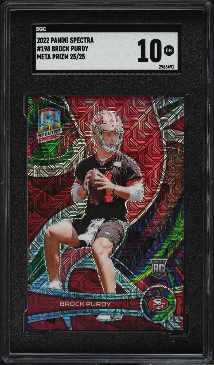 2022 Panini Spectra Football Meta Brock Purdy #198 SGC 9.5