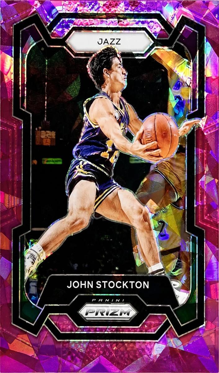 2023 Panini Prizm Basketball Pink Ice John Stockton #198 PSA 10