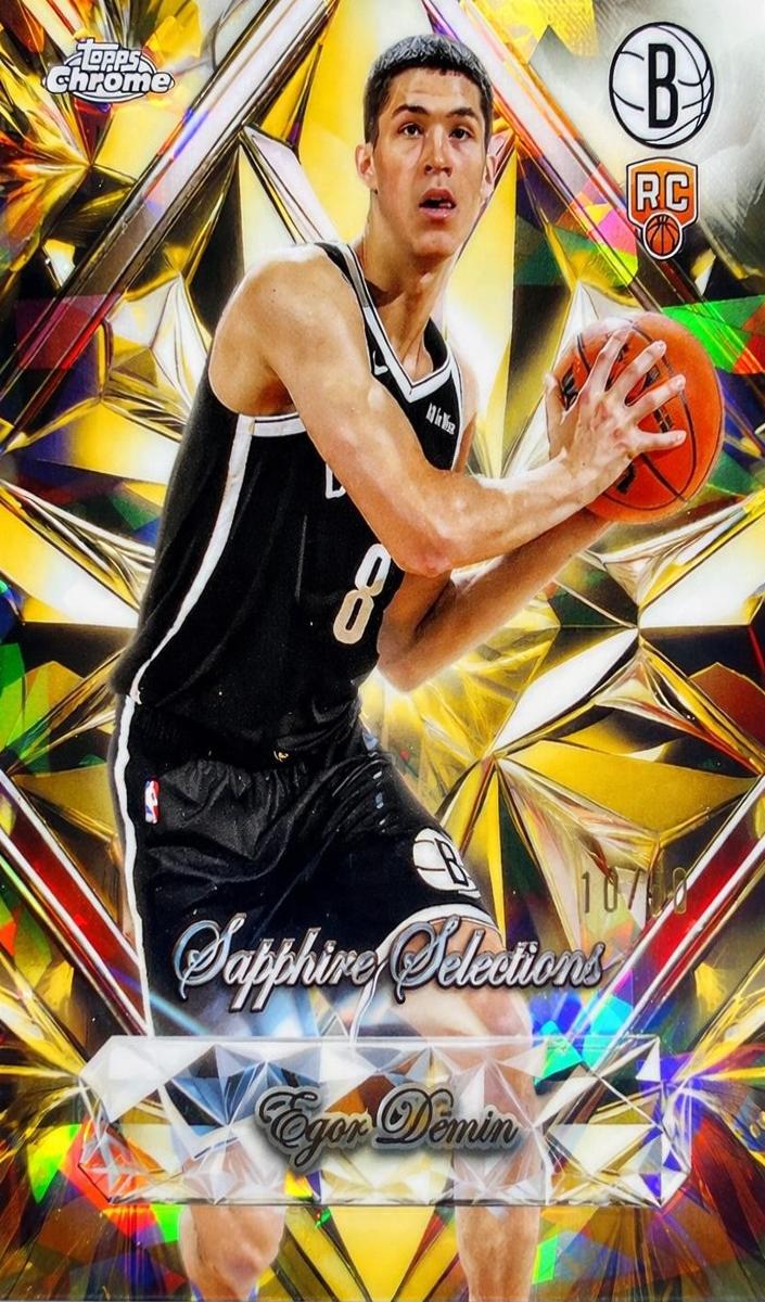 2025 Topps Chrome Sapphire Basketball Gold Egor Demin #SS-8 PSA 9