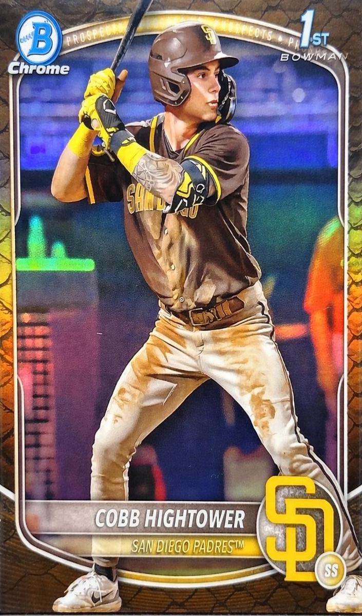 2025 Bowman Chrome Prospects Baseball Reptilian Refractor Cobb Hightower #BCP-104 SGC 9