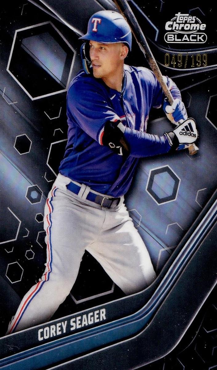 2023 Topps Chrome Black Baseball Refractor Corey Seager #16