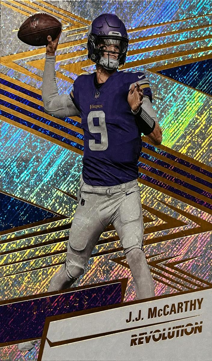 2025 Panini Revolution Football Red Swirl J.J. McCarthy #138