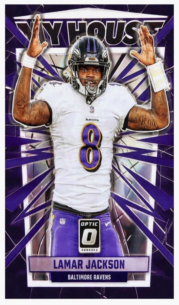 2023 Donruss Optic Football Purple Stars Lamar Jackson #17 PSA 10