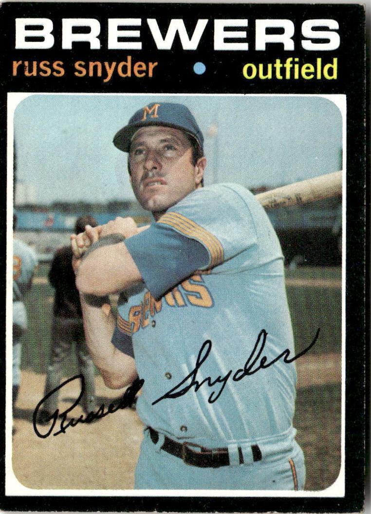 1971 Topps Baseball Russ Snyder #653 PSA 7