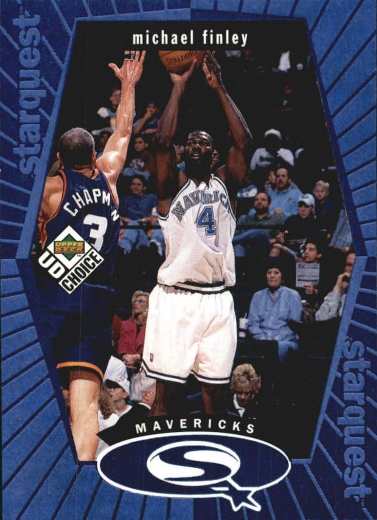 1998 Upper Deck Choice Basketball Blue Michael Finley #SQ6 CGC 7.5