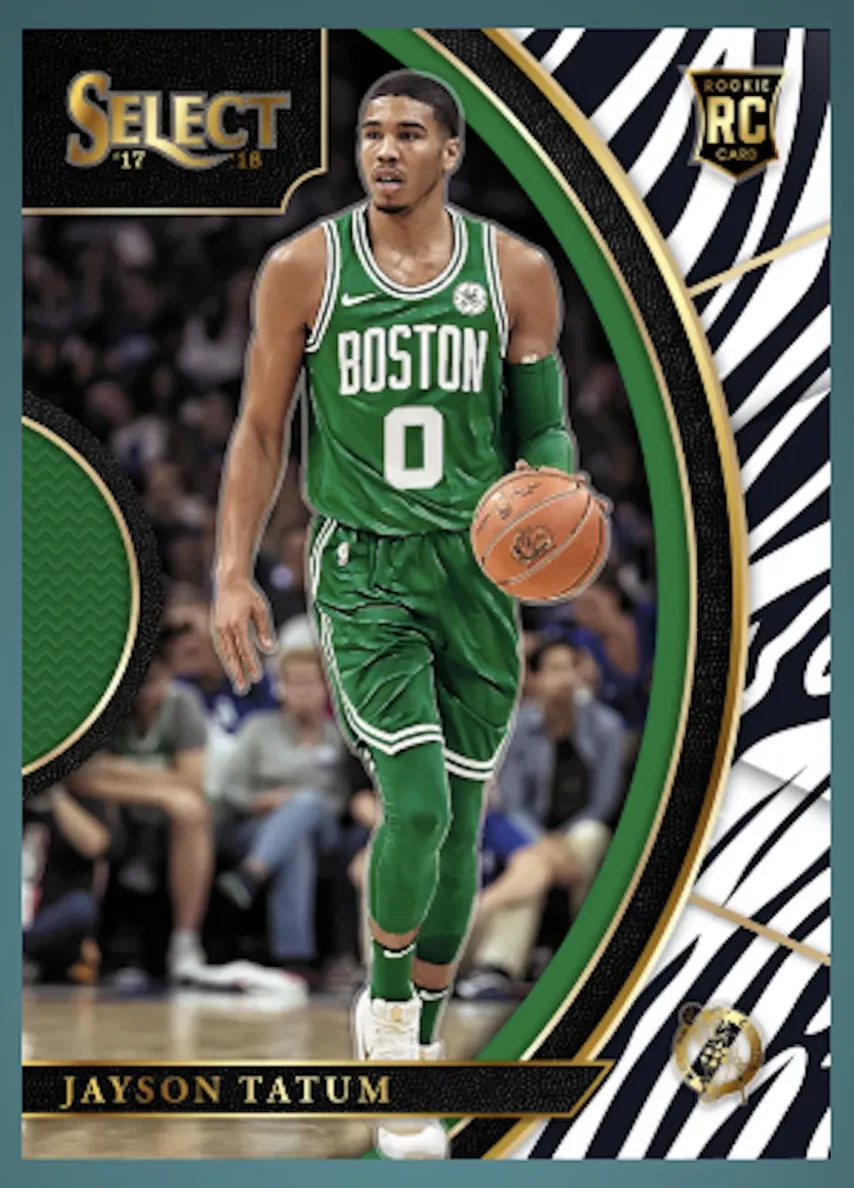 2017 Panini Select Basketball Zebra Prizm Jayson Tatum #93 PSA 9