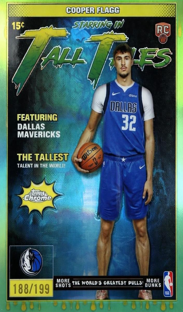 2025 Topps Chrome Basketball Aqua Refractor Cooper Flagg #TT-16
