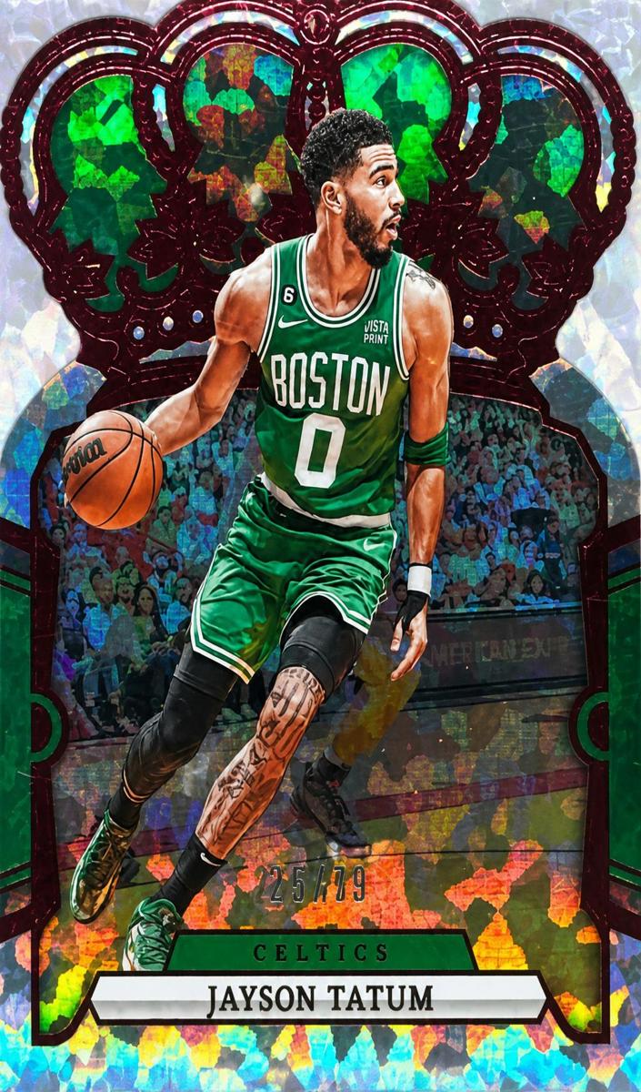 2023 Panini Crown Royale Basketball Crystal Red Jayson Tatum #44 PSA 7.5
