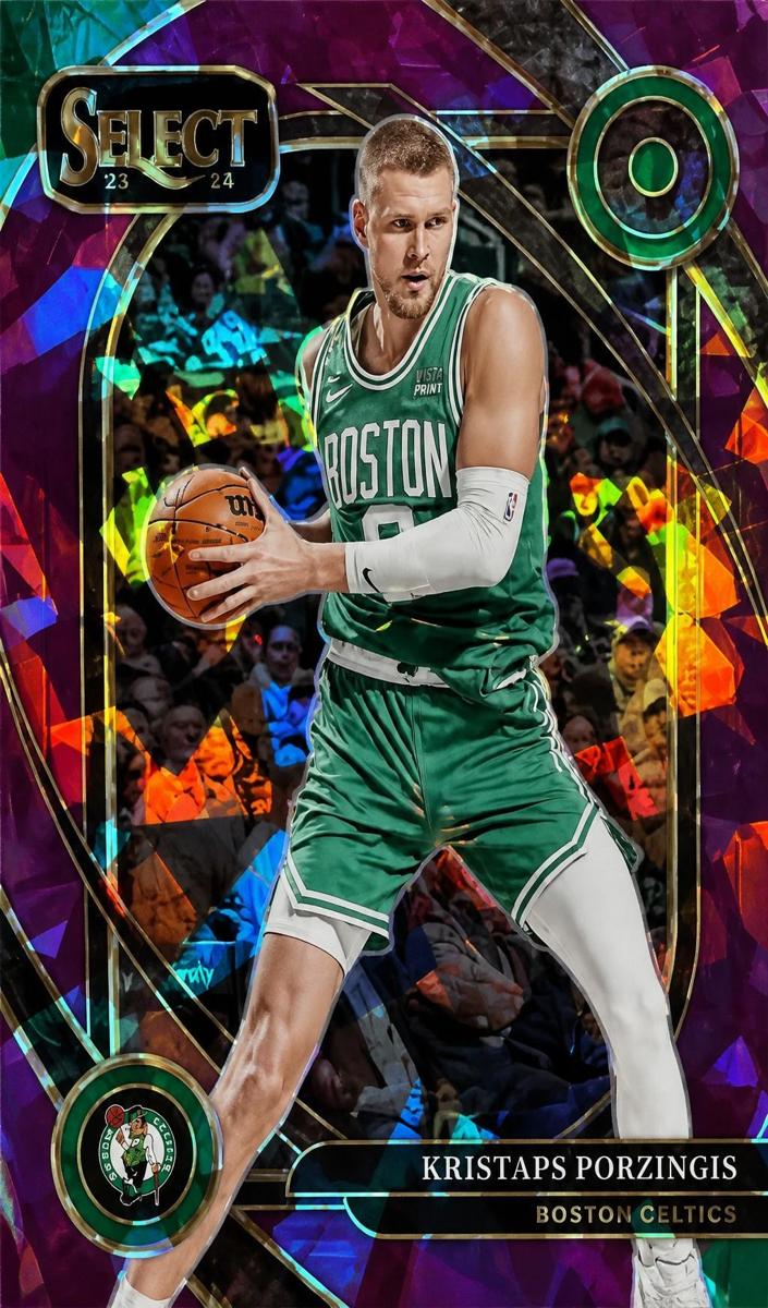 2024 Panini Select Basketball Purple Cracked Ice Kristaps Porzingis #232