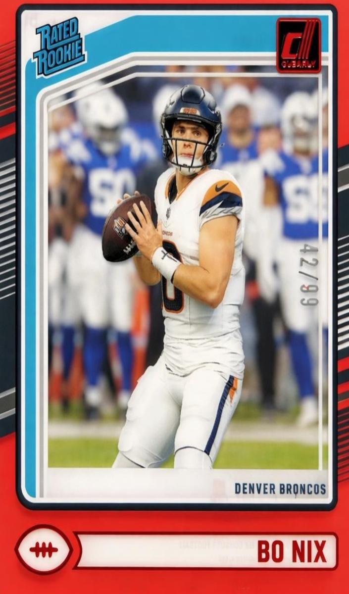 2024 Panini Clearly Donruss Football Red Bo Nix #56 PSA 10