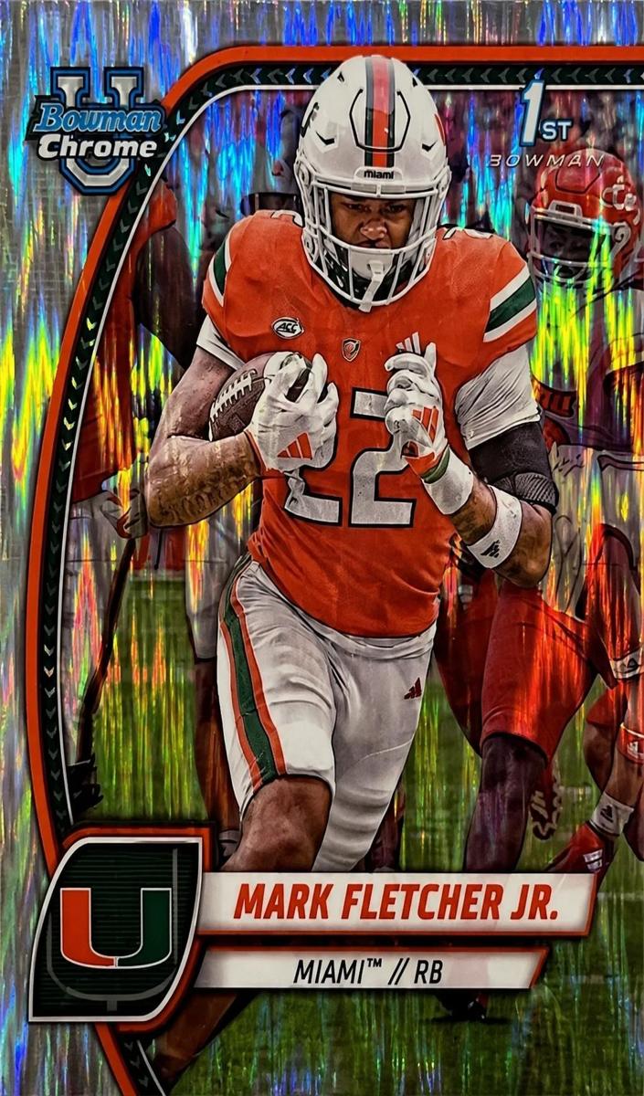 2024 Bowman Chrome University Football Stealth Refractor Mark Fletcher Jr. #126