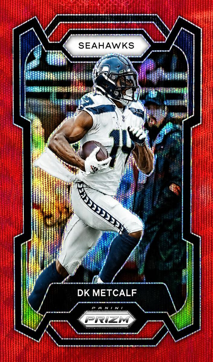 2023 Panini Prizm Football Red Wave DK Metcalf #257