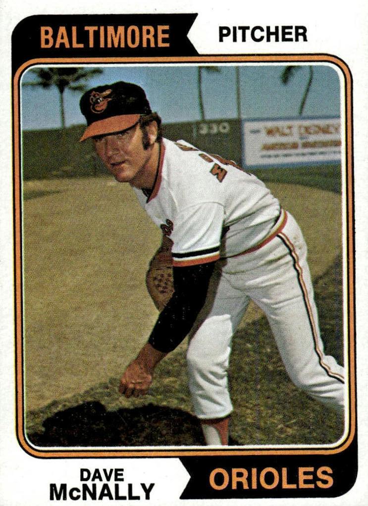 1974 Topps Baseball Dave McNally #235 PSA 8