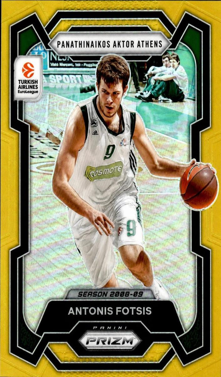 2023 Panini Prizm Turkish Airlines EuroLeague Basketball Gold Antonis Fotsis #176